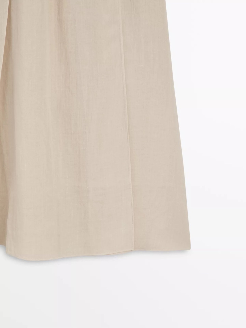 Massimo Dutti Light Beige A-Line Midi Skirt - Picture 5 of 8